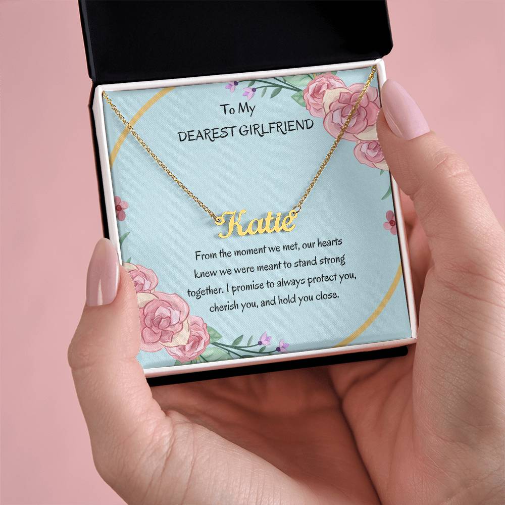 Custom Name Necklace For Girlfriend |To My Dearest Girlfriend - SOUVMOUR