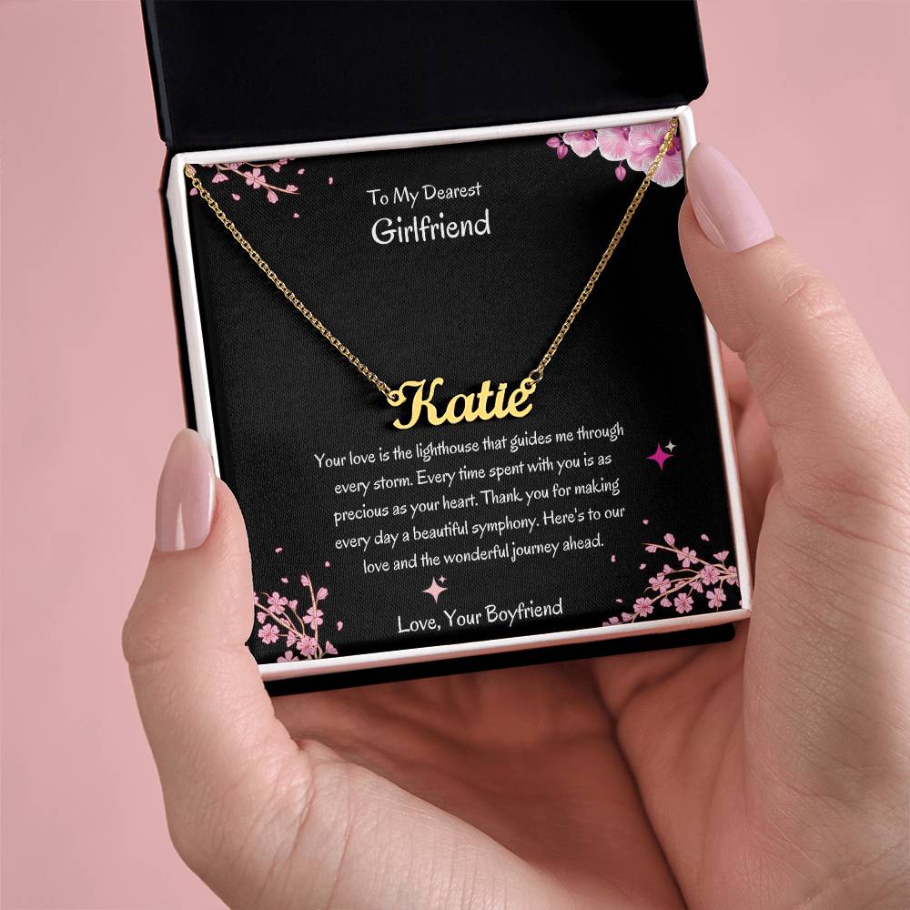 Custom Name Necklace For Girlfriend |To My Dearest Girlfriend - SOUVMOUR
