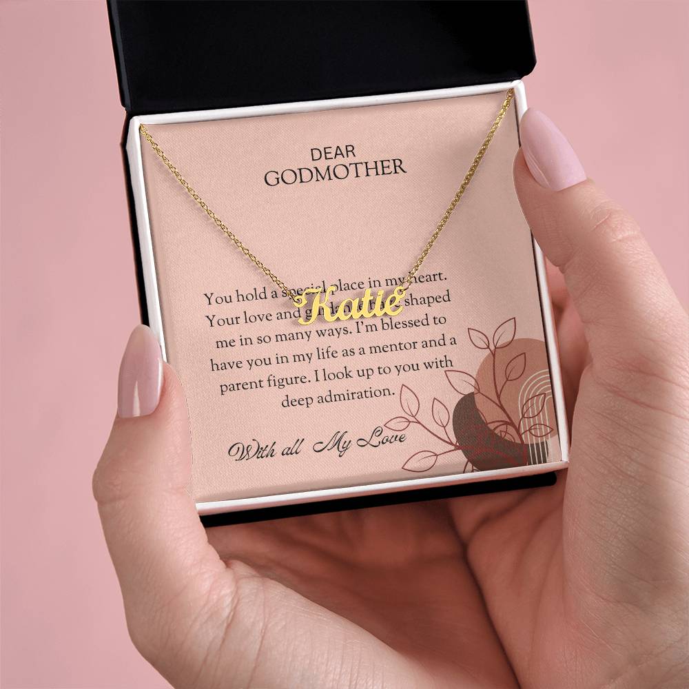 Custom Name Necklace for Special Godmother | A Heartfelt Gift to Cherish Forever | Godmother Gift