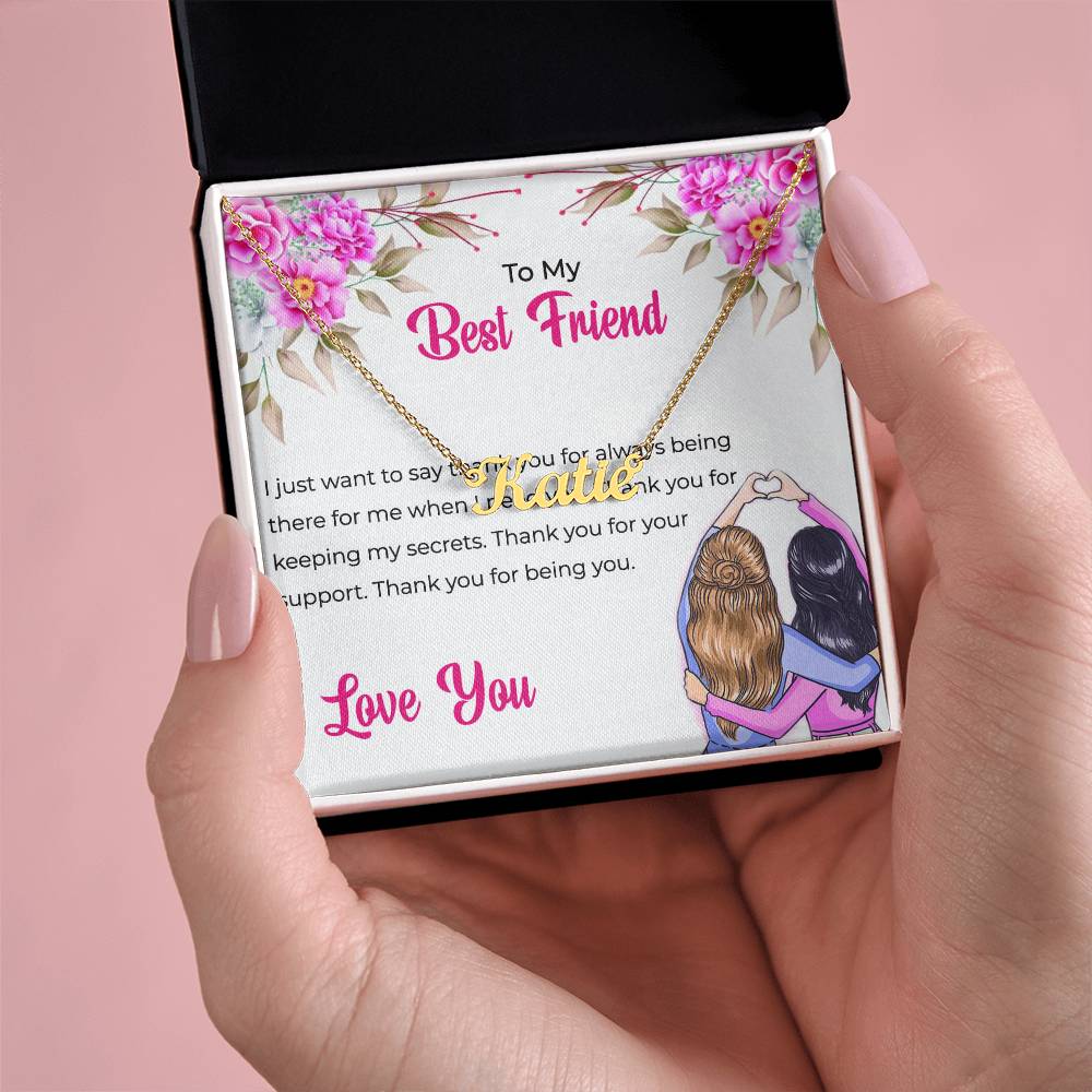 Custom Name Necklace | Friendship Gift | To My Lifetime Best Friend - Personalized Necklace