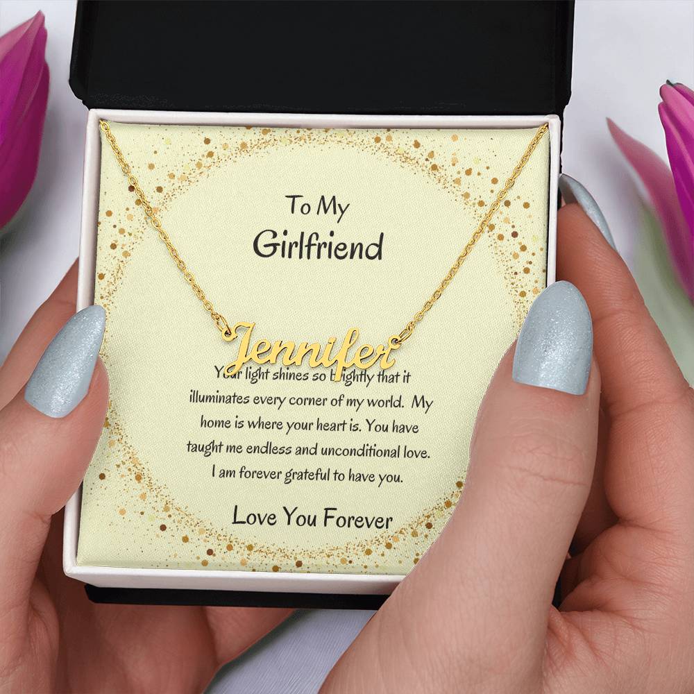 Custom Name Necklace For Girlfriend | Gift For Her Personalized Name Necklace For Her - SOUVMOUR