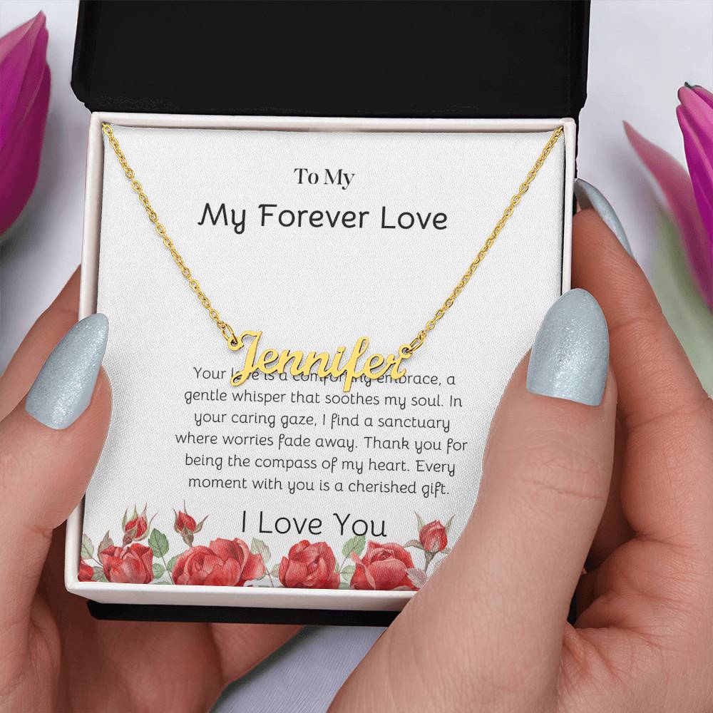 Custom Name Necklace For Girlfriend |To My Forever Love My Girlfriend - SOUVMOUR