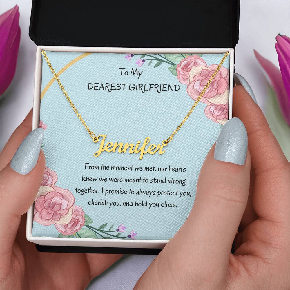 Custom Name Necklace For Girlfriend |To My Dearest Girlfriend - SOUVMOUR