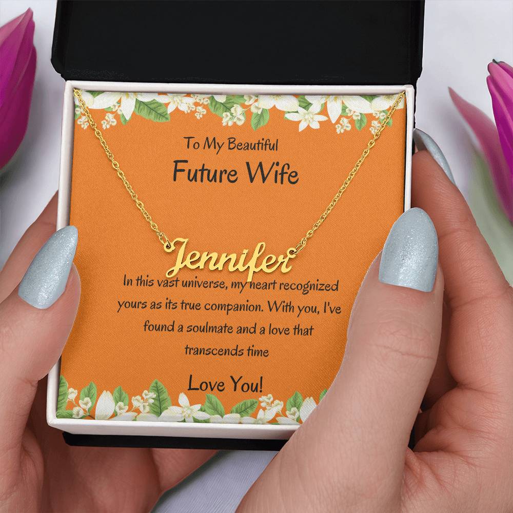 Custom Name Necklace For Girlfriend Gift For Fiancee|To My Future Wife - SOUVMOUR