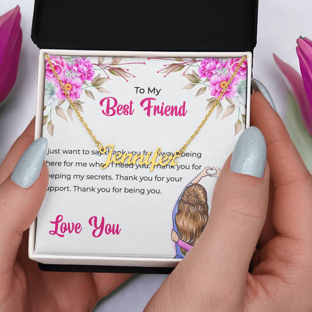 Custom Name Necklace | Friendship Gift | To My Lifetime Best Friend - Personalized Necklace