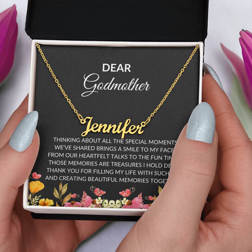 Custom Name Necklace for Dear Godmother | A Unique Way to Express Affection | Godmother Gift