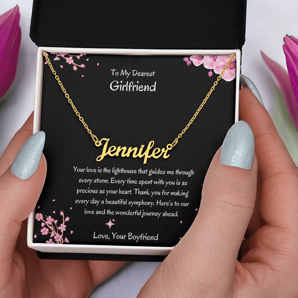 Custom Name Necklace For Girlfriend |To My Dearest Girlfriend - SOUVMOUR