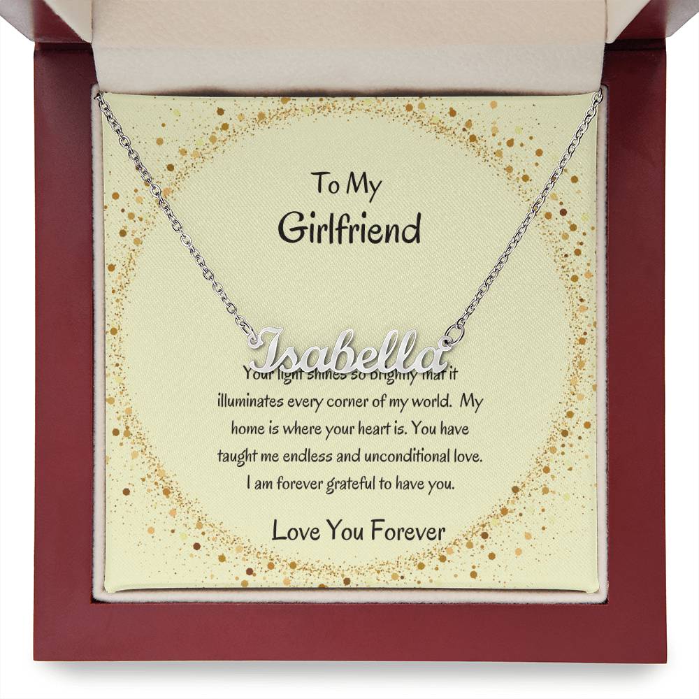 Custom Name Necklace For Girlfriend | Gift For Her Personalized Name Necklace For Her - SOUVMOUR