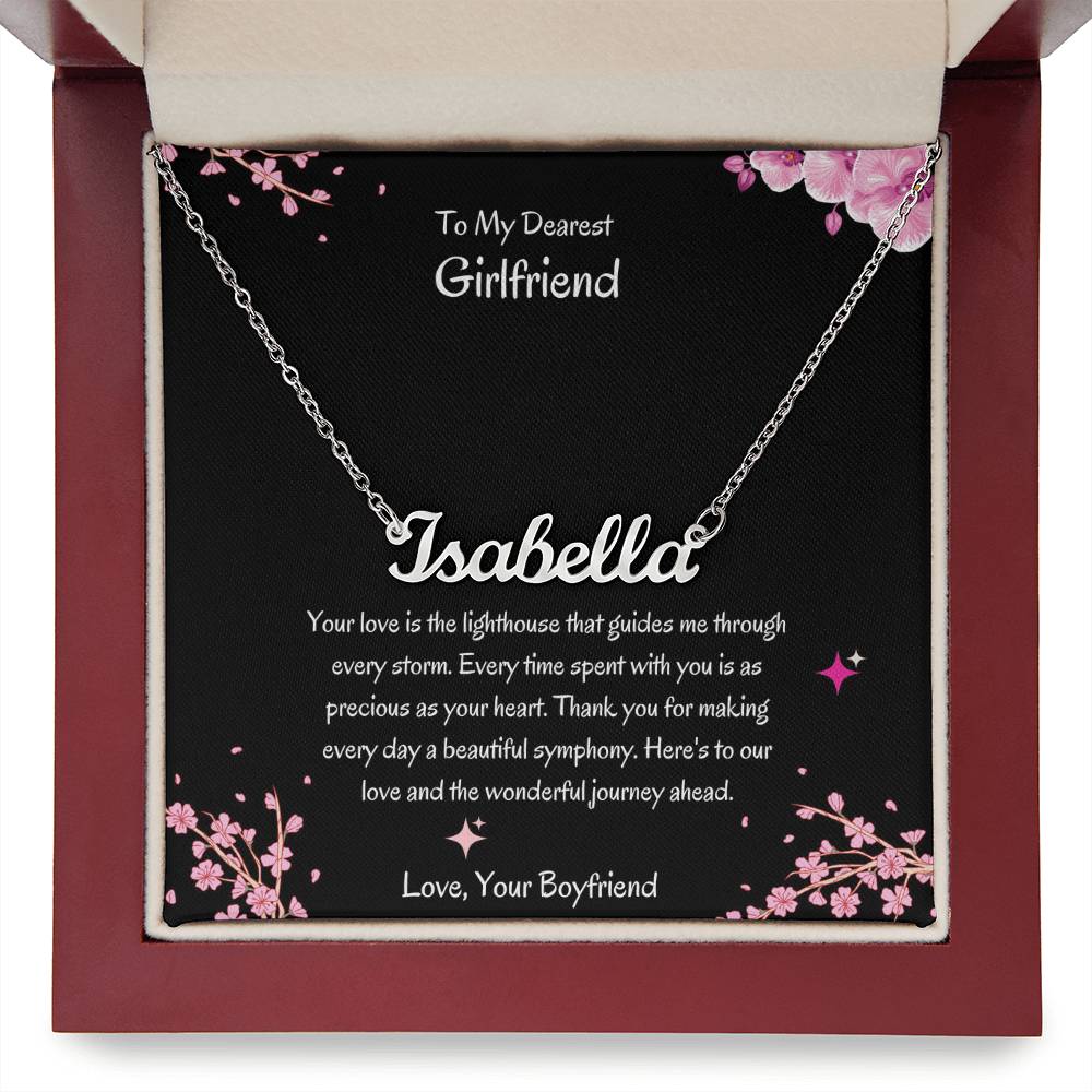 Custom Name Necklace For Girlfriend |To My Dearest Girlfriend - SOUVMOUR