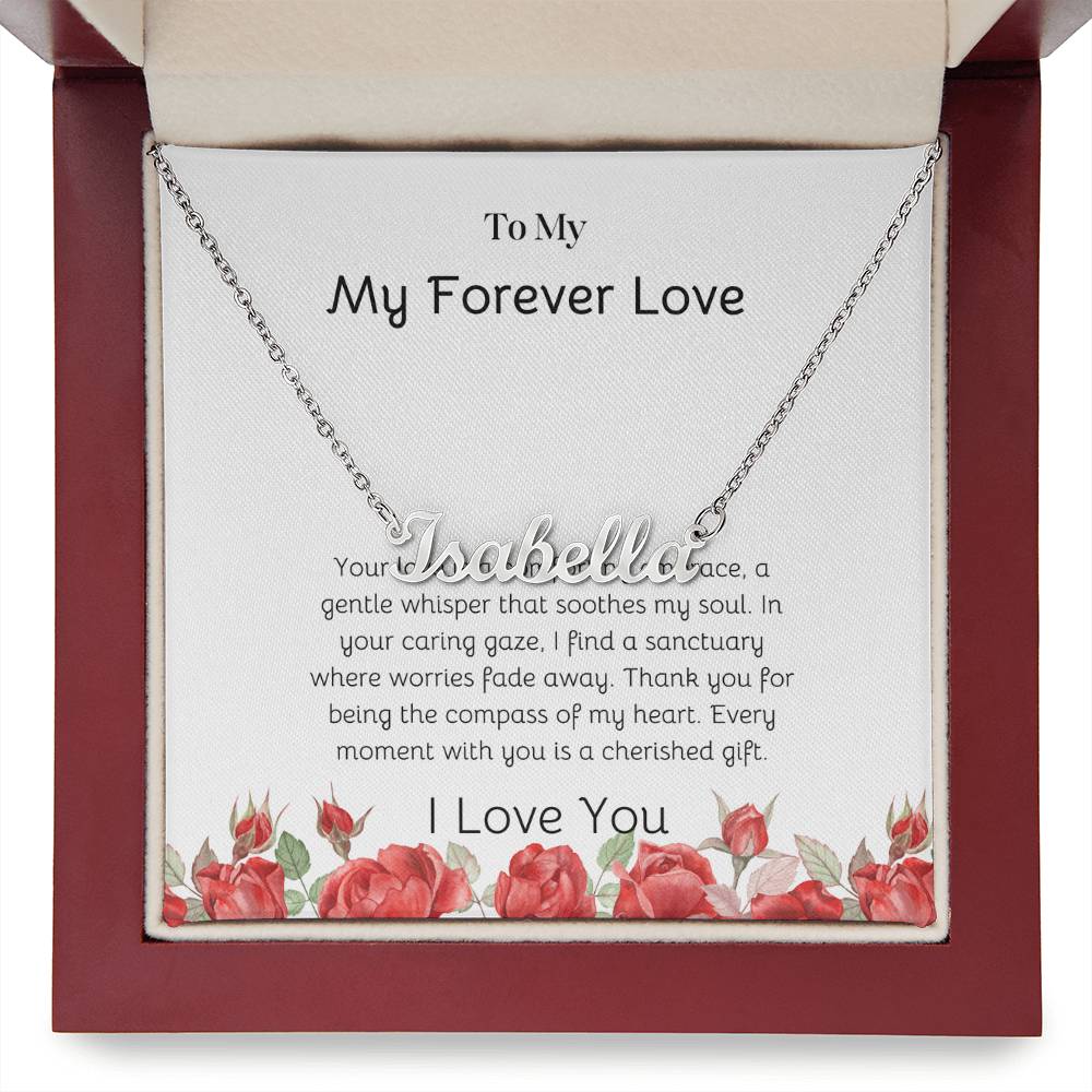 Custom Name Necklace For Girlfriend |To My Forever Love My Girlfriend - SOUVMOUR