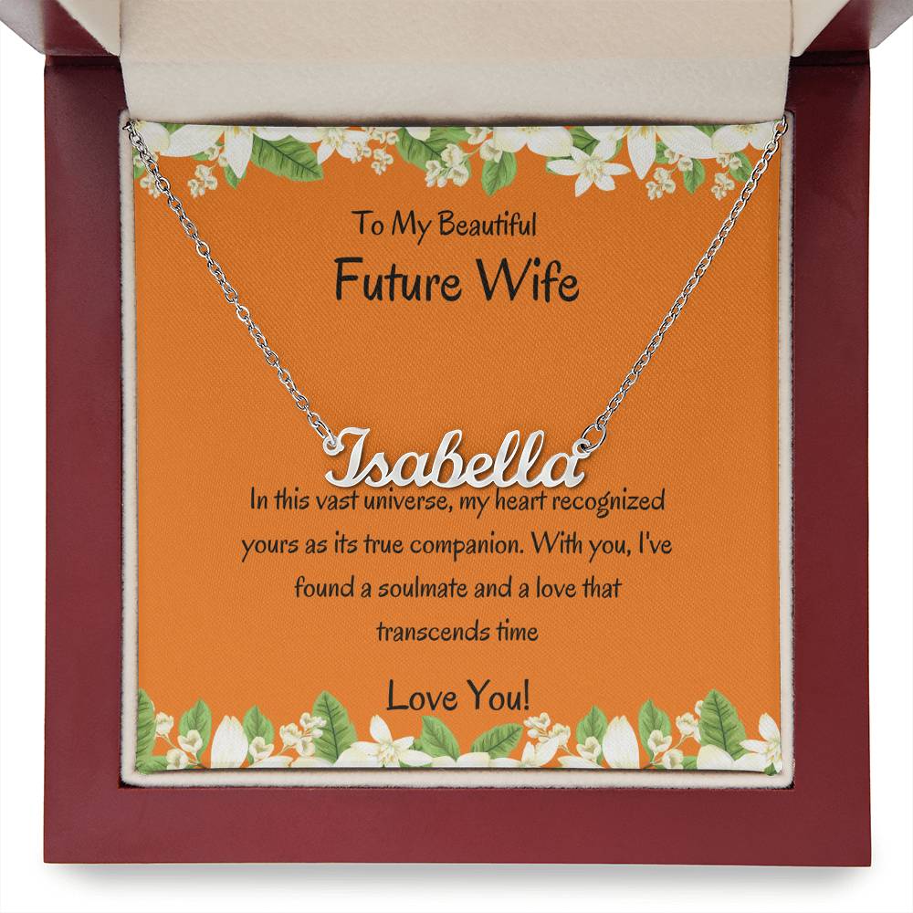 Custom Name Necklace For Girlfriend Gift For Fiancee|To My Future Wife - SOUVMOUR