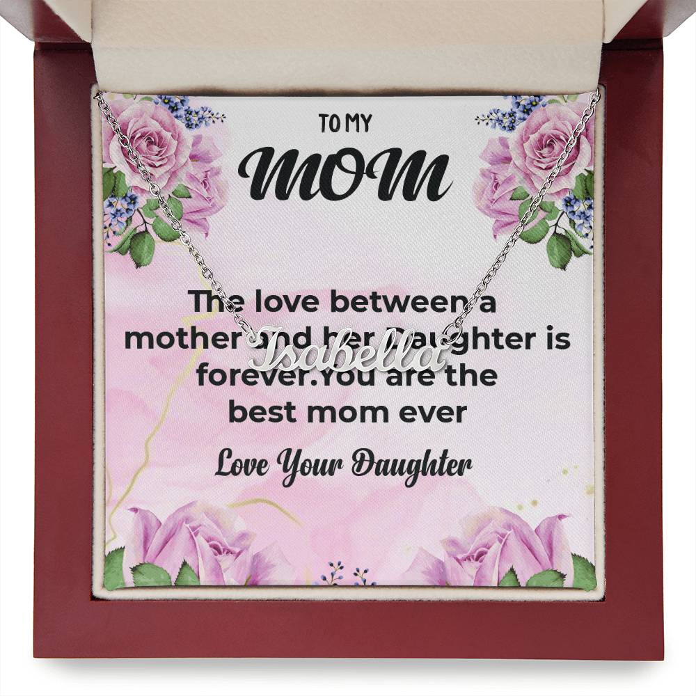 To My Mom | Custom Name Necklace | Mother-Daughter Bond Necklace Gift from Daughter