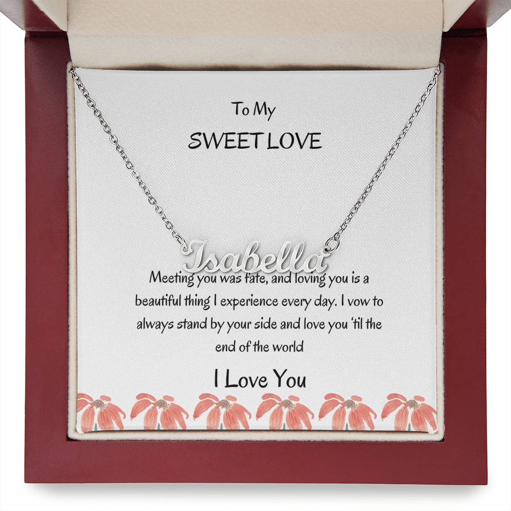 Custom Name Necklace For Girlfriend |To My Sweet Love My Girlfriend - SOUVMOUR