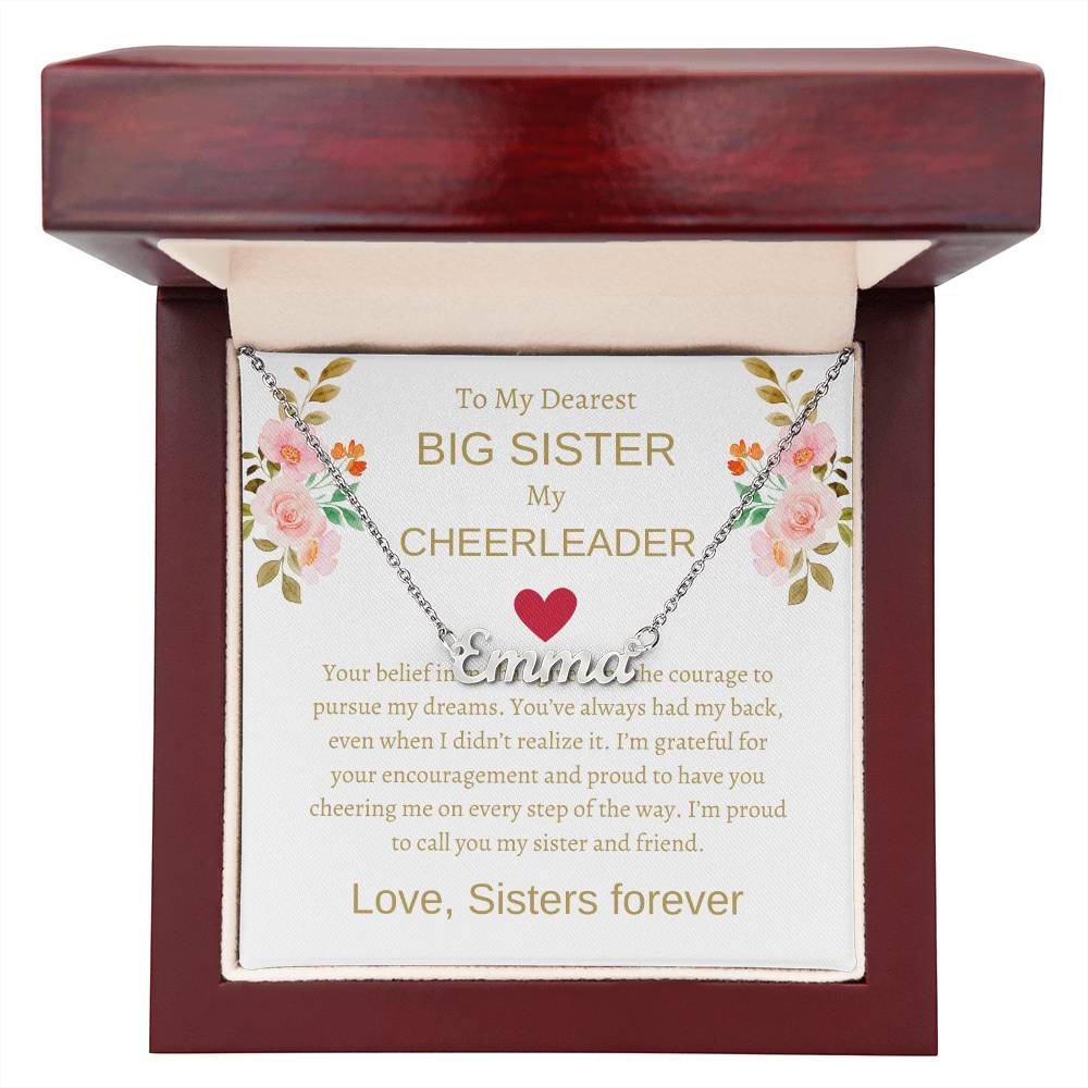 Custom Jewelry Name Gift | To My Dearest Big Sister Name Necklace