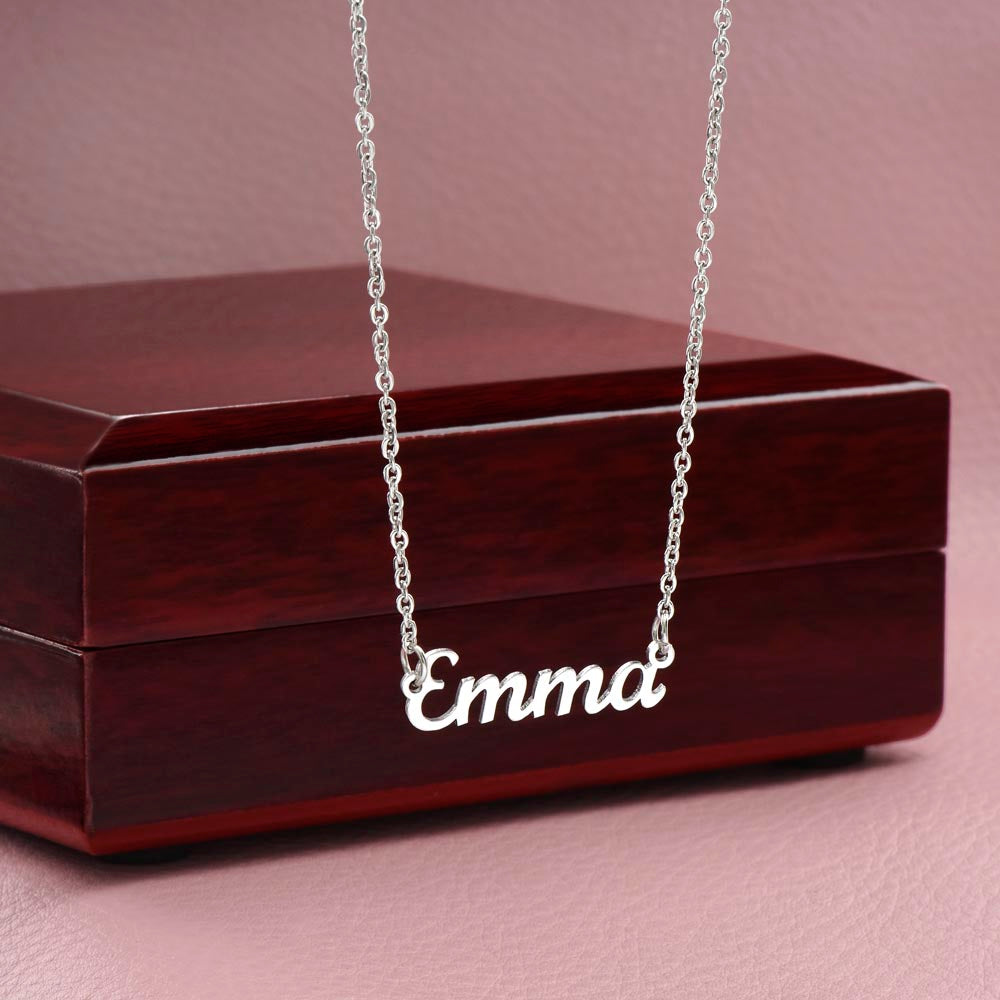 To My Beautiful Goddaughter | Custom Name Necklace with a Loving Message