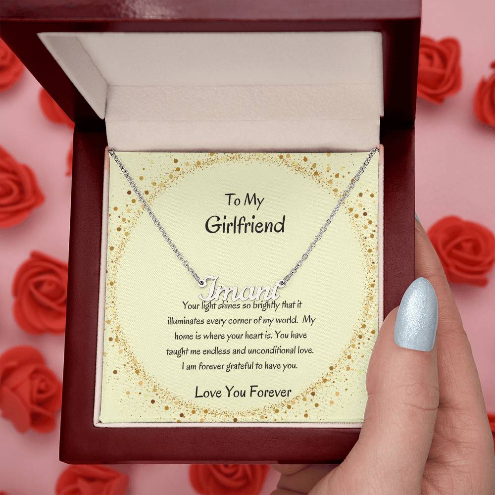 Custom Name Necklace For Girlfriend | Gift For Her Personalized Name Necklace For Her - SOUVMOUR