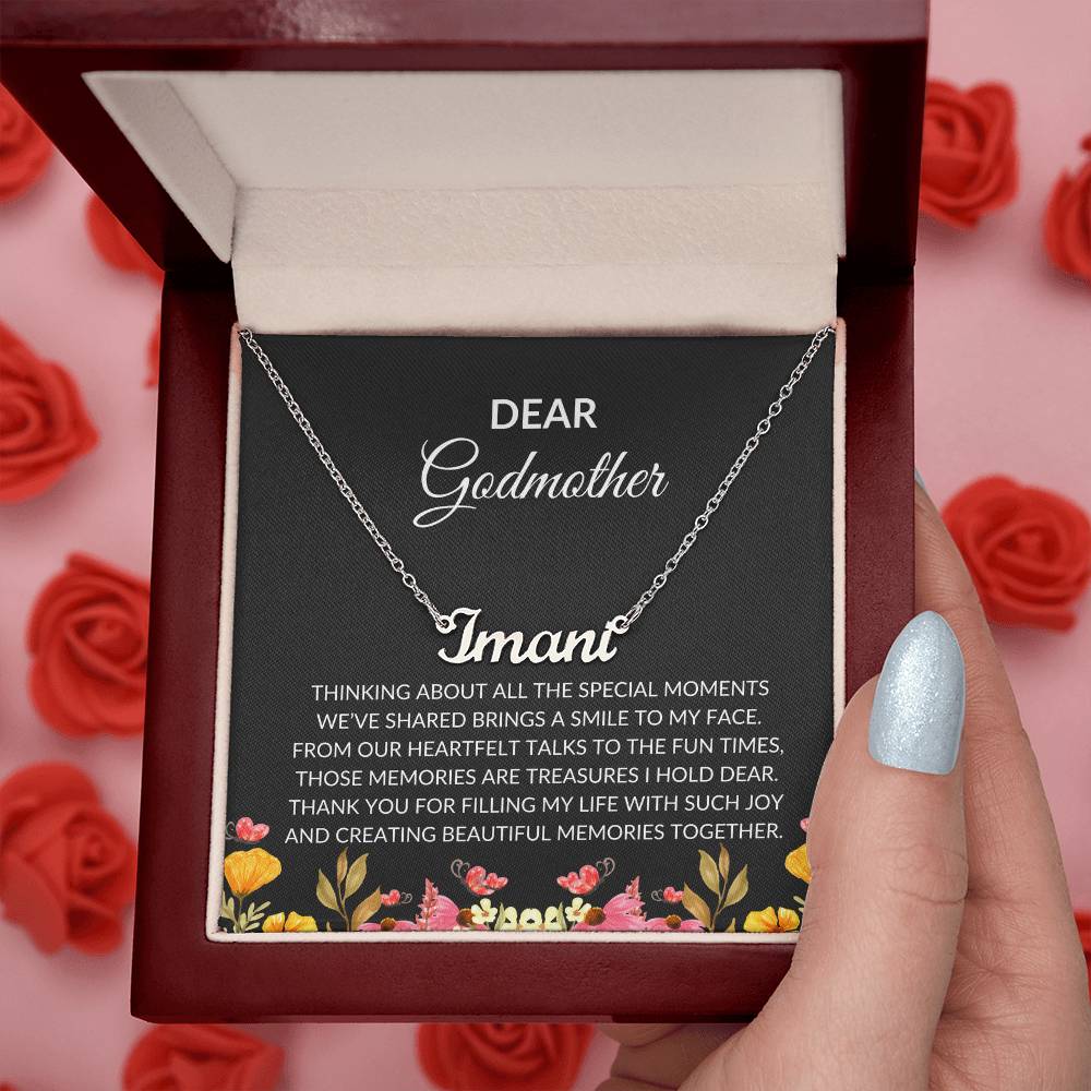 Custom Name Necklace for Dear Godmother | A Unique Way to Express Affection | Godmother Gift