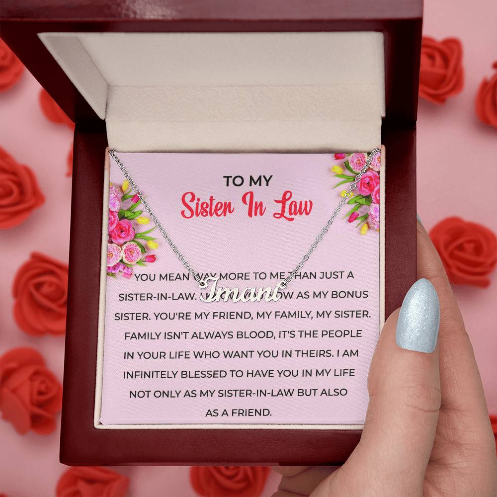 To My Sister-in-law Gift Necklace | Personalized Custom Name Necklace | Sister-in-Law Gift