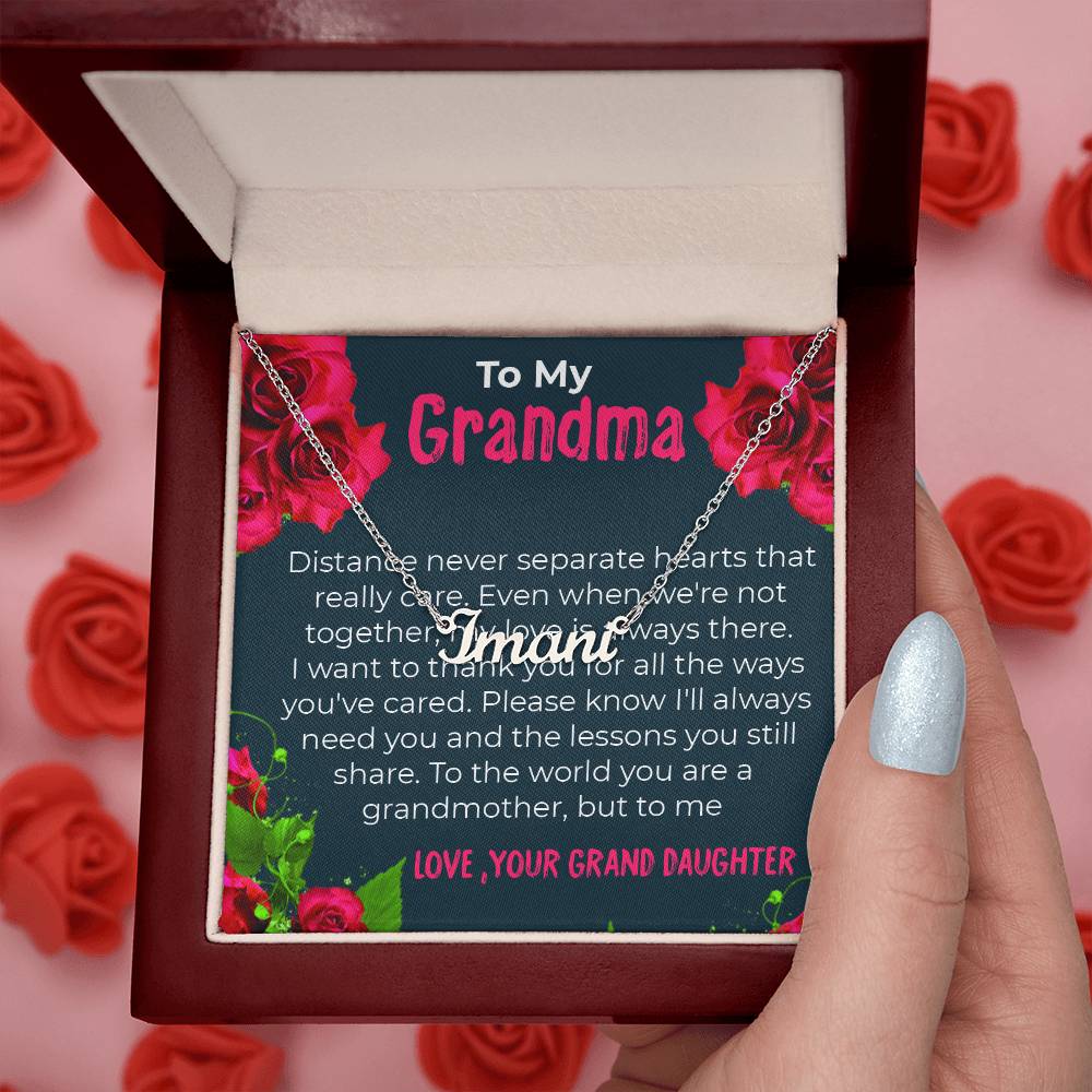 To My Grandma Custom Name Necklace Gift from Granddaughter | Gift for Grandma