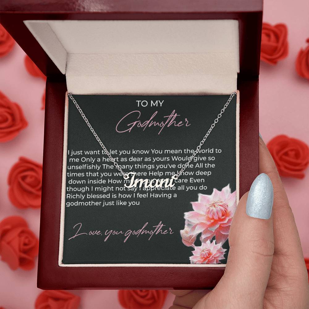 Custom Name Necklace for Godmother | A Personalized Touch to Show Love | Godmother Gift