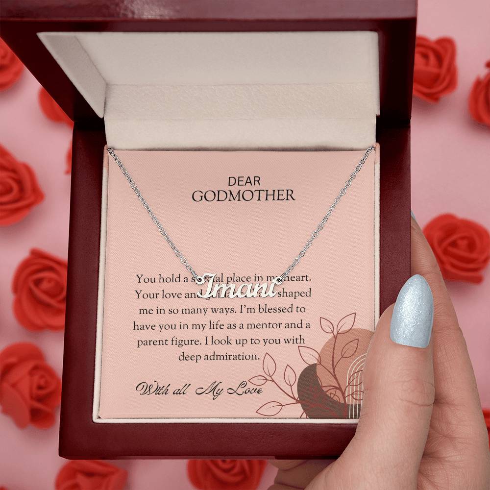 Custom Name Necklace for Special Godmother | A Heartfelt Gift to Cherish Forever | Godmother Gift