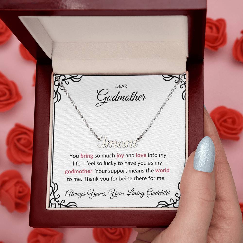 Custom Name Necklace for Lovely Godmother | A Beautiful Reminder of Your Bond | Godmother Gift