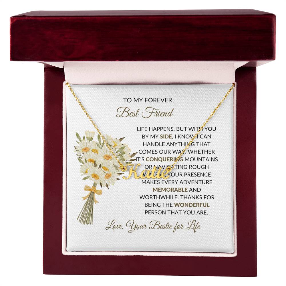 Custom Name Necklace | To My Forever Best Friend - Personalized Necklace | Friendship Gift