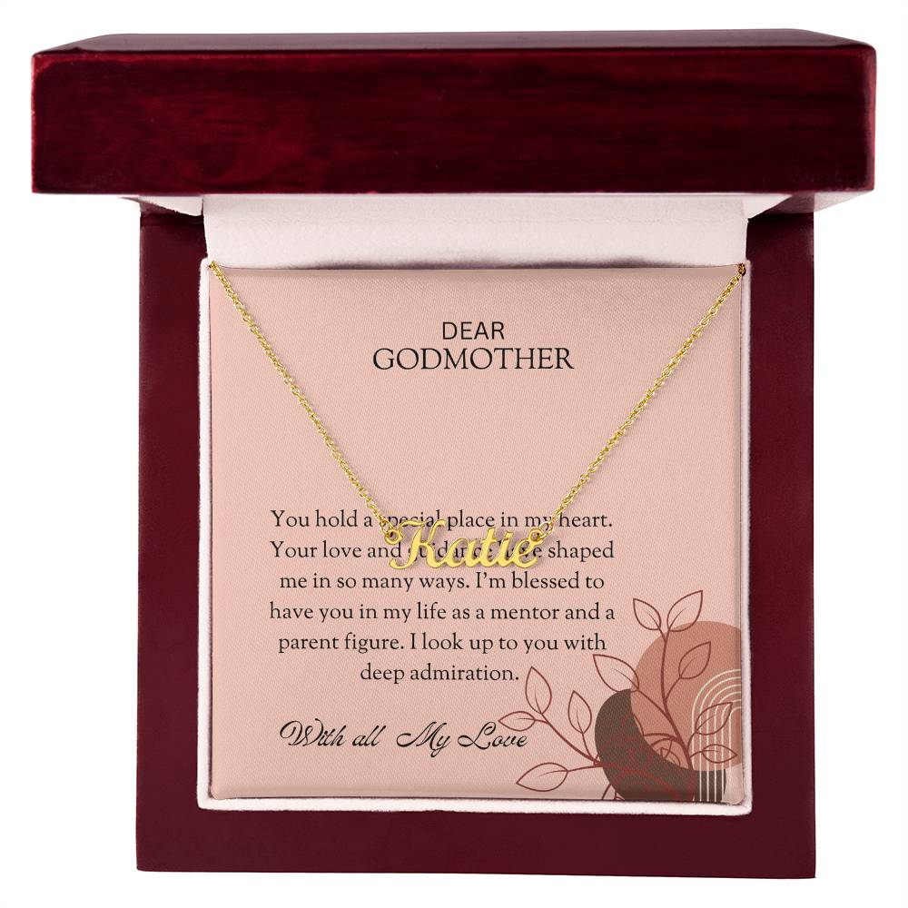 Custom Name Necklace for Special Godmother | A Heartfelt Gift to Cherish Forever | Godmother Gift