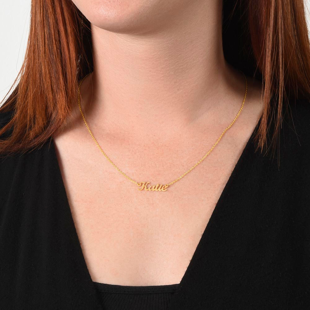 To My Loving Mom | Elegant Personalized Custom Name Necklace Gift