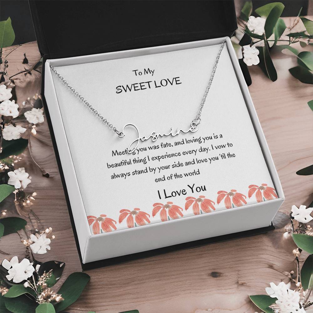 Personalized Signature Necklace | Unique Name Jewelry for Her - SOUVMOUR
