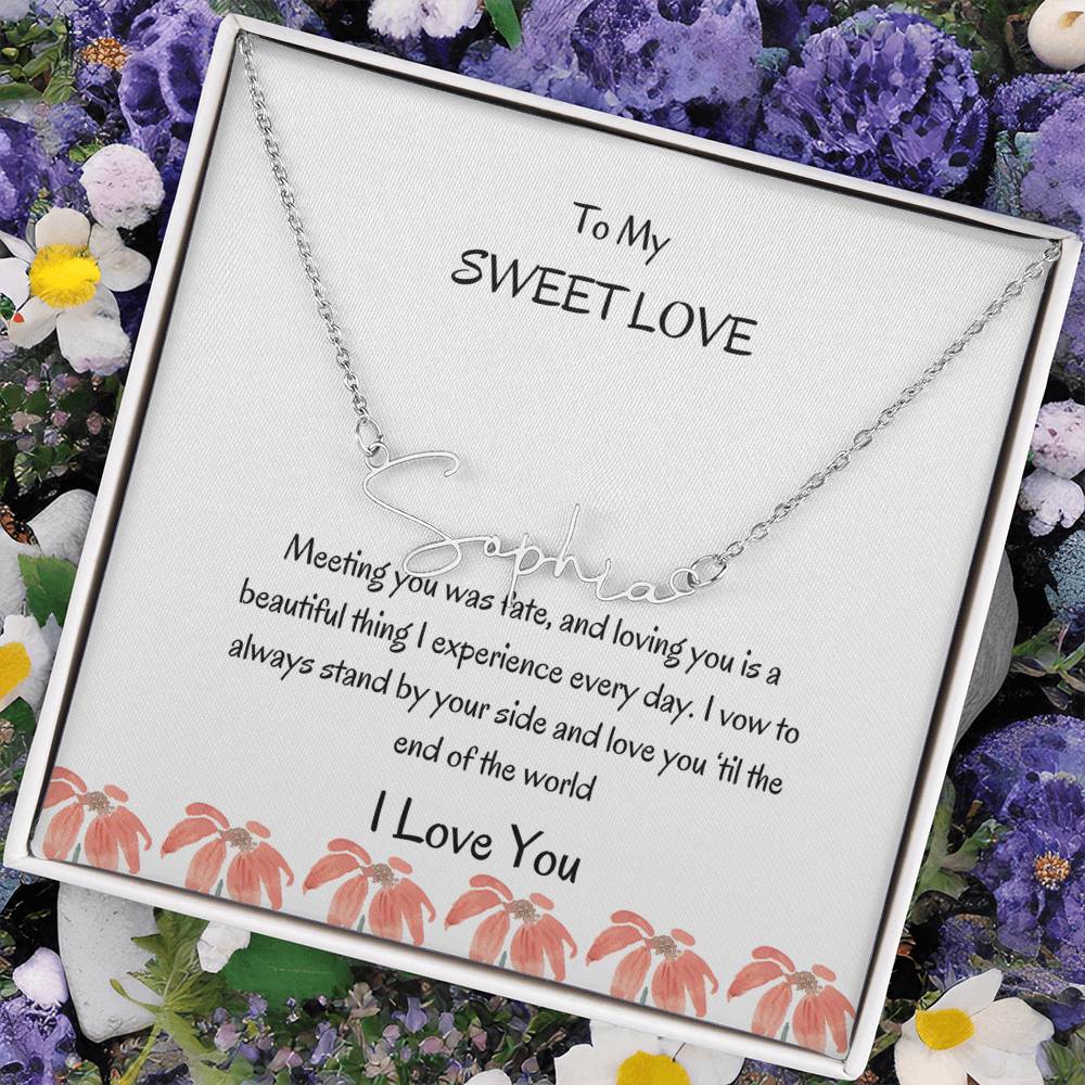 Personalized Signature Necklace | Unique Name Jewelry for Her - SOUVMOUR