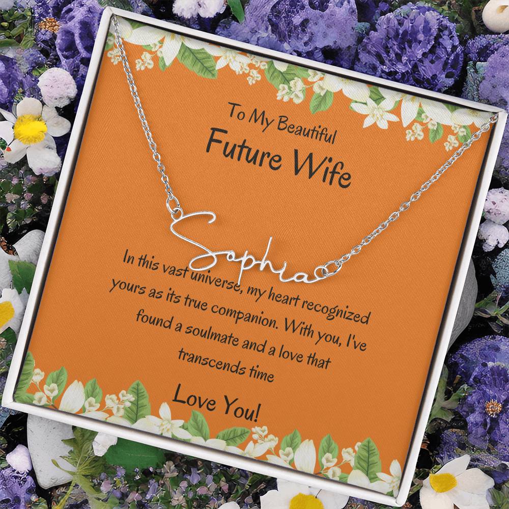 Signature Style Name Necklace for Her | Personalized Jewelry Necklace For Her - SOUVMOUR