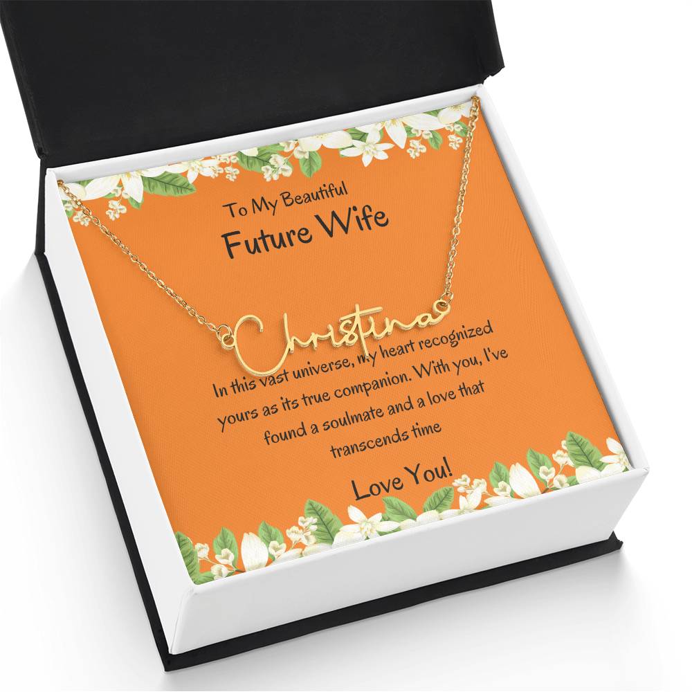 Signature Style Name Necklace for Her | Personalized Jewelry Necklace For Her - SOUVMOUR