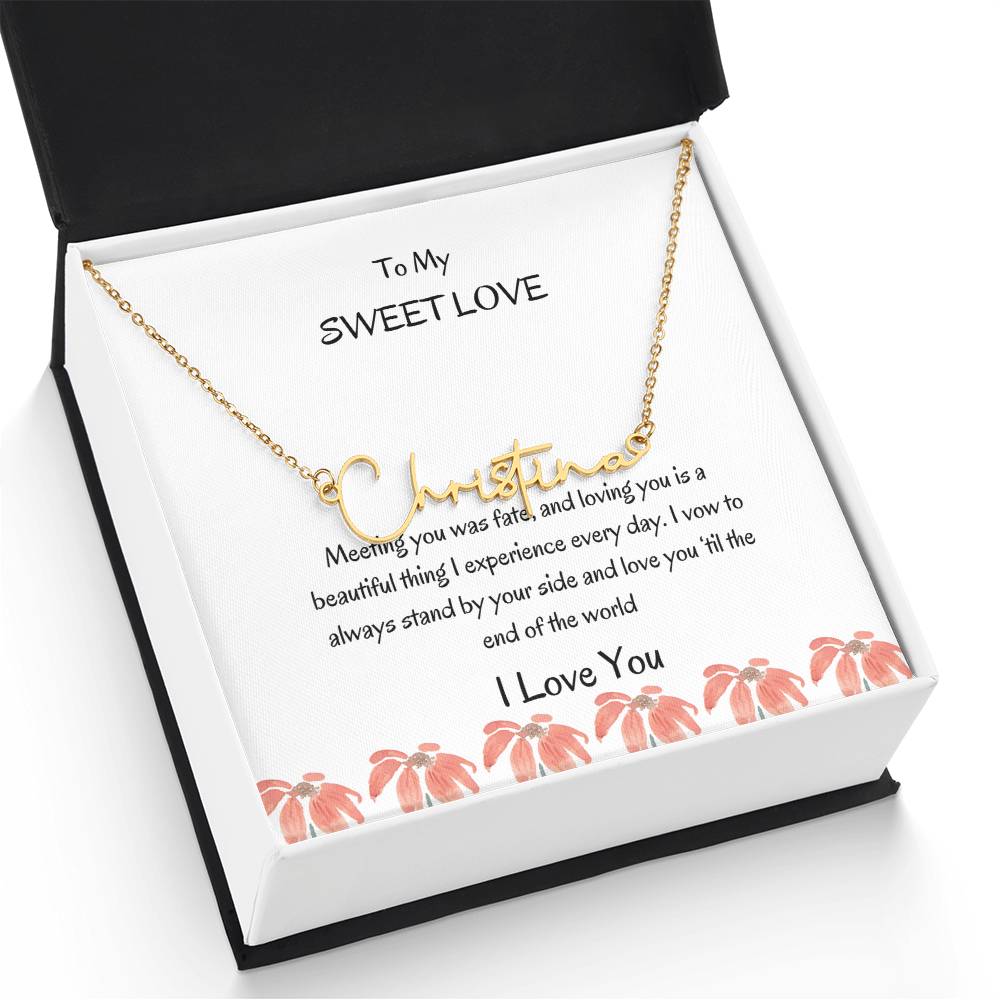 Personalized Signature Necklace | Unique Name Jewelry for Her - SOUVMOUR