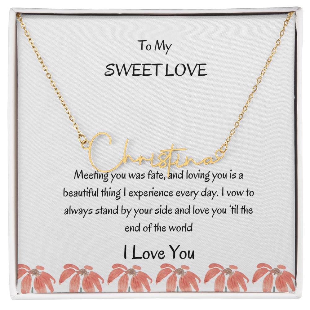 Personalized Signature Necklace | Unique Name Jewelry for Her - SOUVMOUR