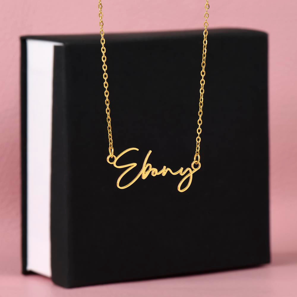 To My Lovely Granddaughter Necklace | Signature Style Custom Name Necklace Gift from Grandpa