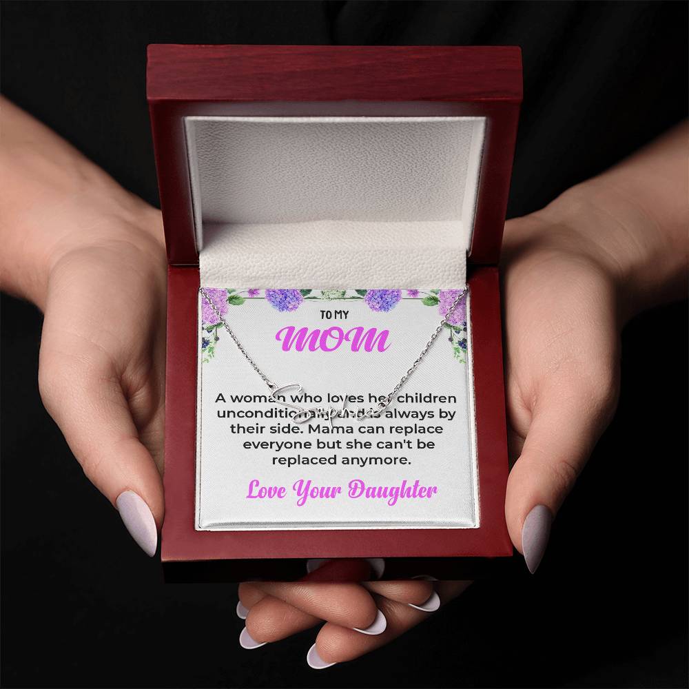 To My Wonderful Mom | Signature Style Name Necklace | A Gift from the Heart