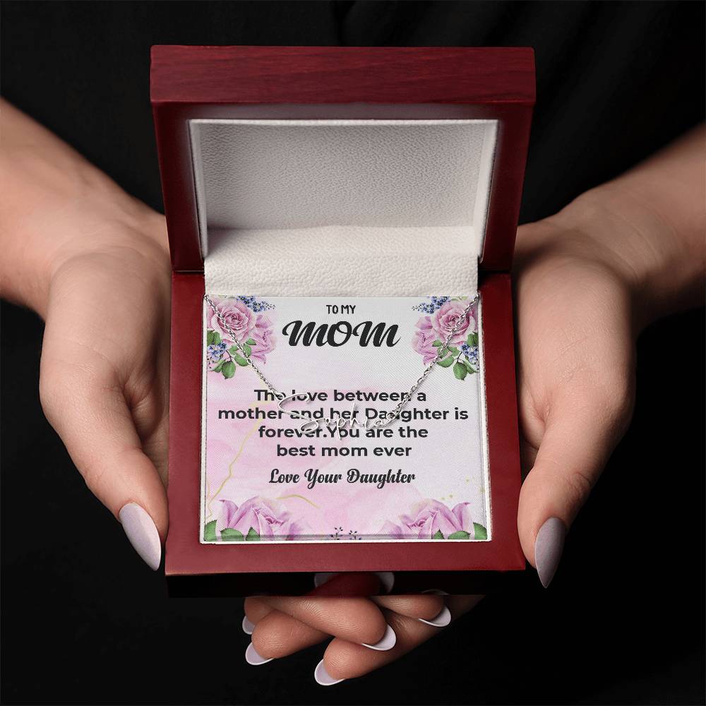 To My Mom | Signature Style Name Necklace | Mother-Daughter Bond Necklace Gift from Daughter