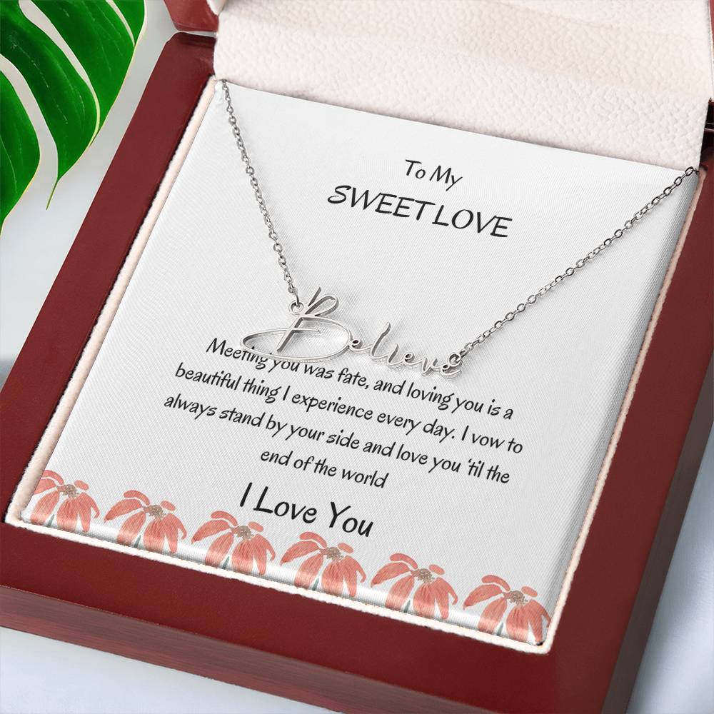 Personalized Signature Necklace | Unique Name Jewelry for Her - SOUVMOUR