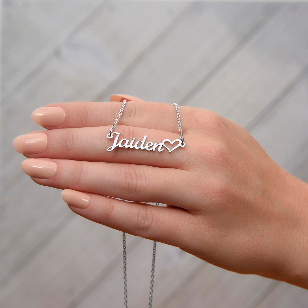 Heart Name Necklace for Dear Godmother | A Unique Gift Filled with Love | Godmother Gift