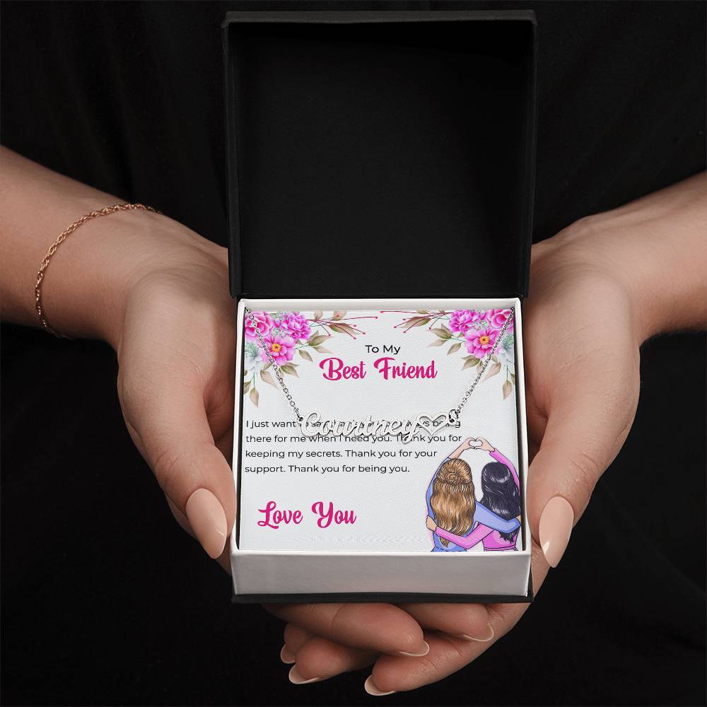 Heart Name Necklace | To My Lifetime Best Friend - Personalized Necklace