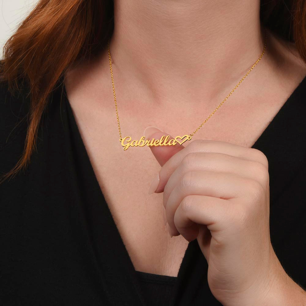Heart Name Necklace | To My Bestie Thank You - Personalized Necklace | Friendship Gift