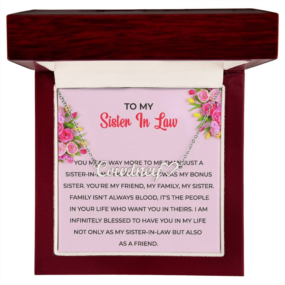 To My Sister-in-law Necklace | Heart Shape Necklace | Special Sister-in-Law Gift