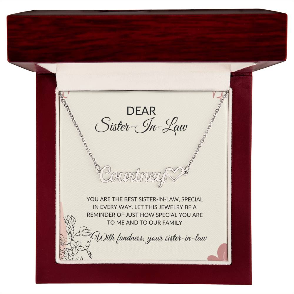 To My Dear Sister-in-law Necklace | Heart Shape Necklace | Sister-in-Law Gift