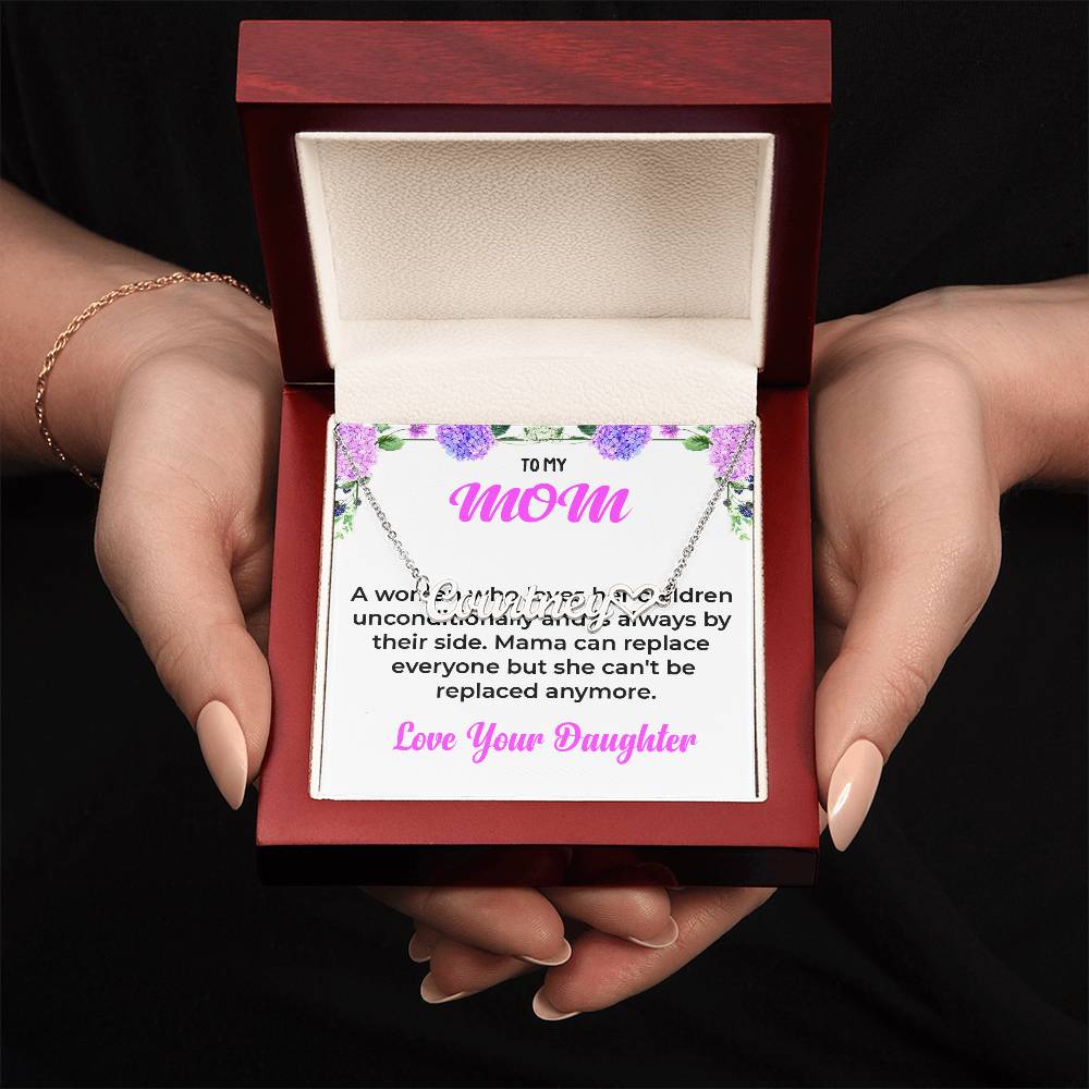 To My Mom | Custom Heart Name Necklace | Mother-Daughter Bond Necklace Gift from Daughter