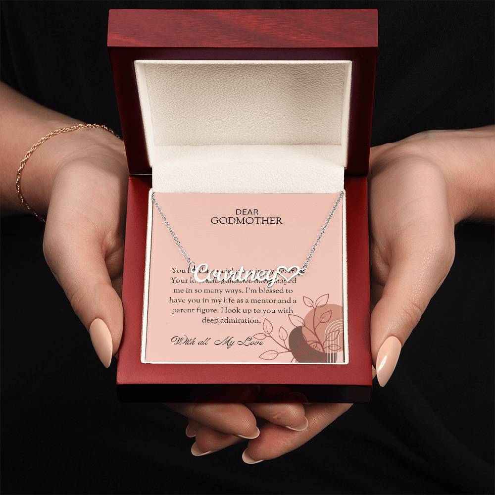Heart Name Necklace for Special Godmother | A Beautiful Symbol of Affection | Godmother Gift