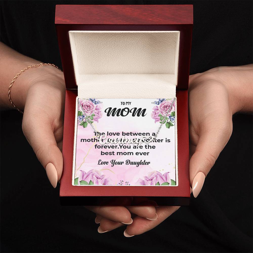 To My Beloved Mom | Heart-Shaped Name Necklace | A Loving Gift