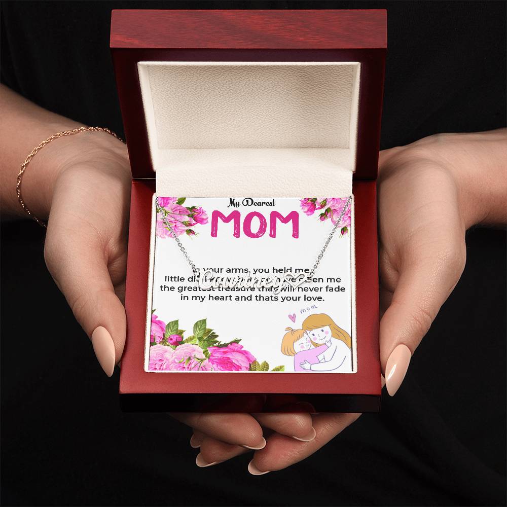 To My Dearest Mom | Custom Heart Name Necklace Gift | Necklace For Mom
