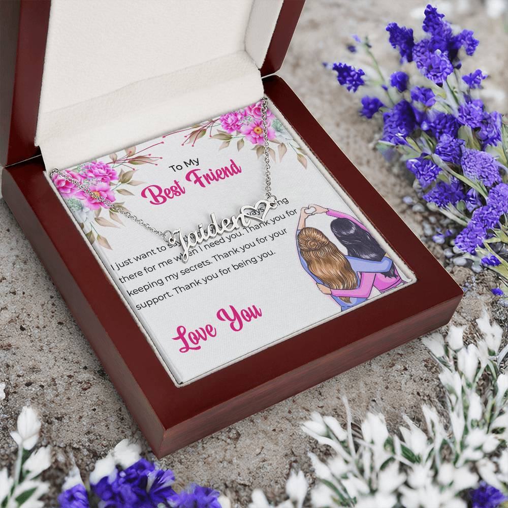 Heart Name Necklace | To My Lifetime Best Friend - Personalized Necklace