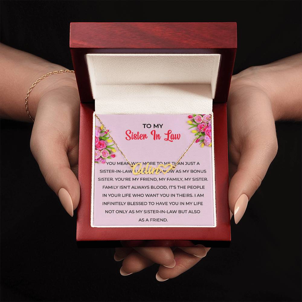 To My Sister-in-law Necklace | Heart Shape Necklace | Special Sister-in-Law Gift